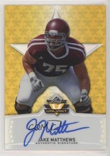 2014 Leaf Valiant Base Auto Gold 2/10 Jake Matthews #BA-JM1 Auto 0s3