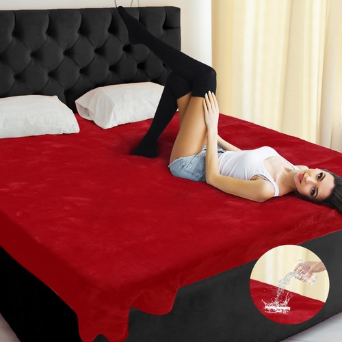 Love Red Waterproof Intimacy Blanket for Bed, Queen Size 80'' x 80'' Flannel ...