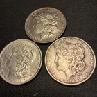 Morgan Silver Dollars. Lot Of 3. 1878-S, 1885, & 1887.