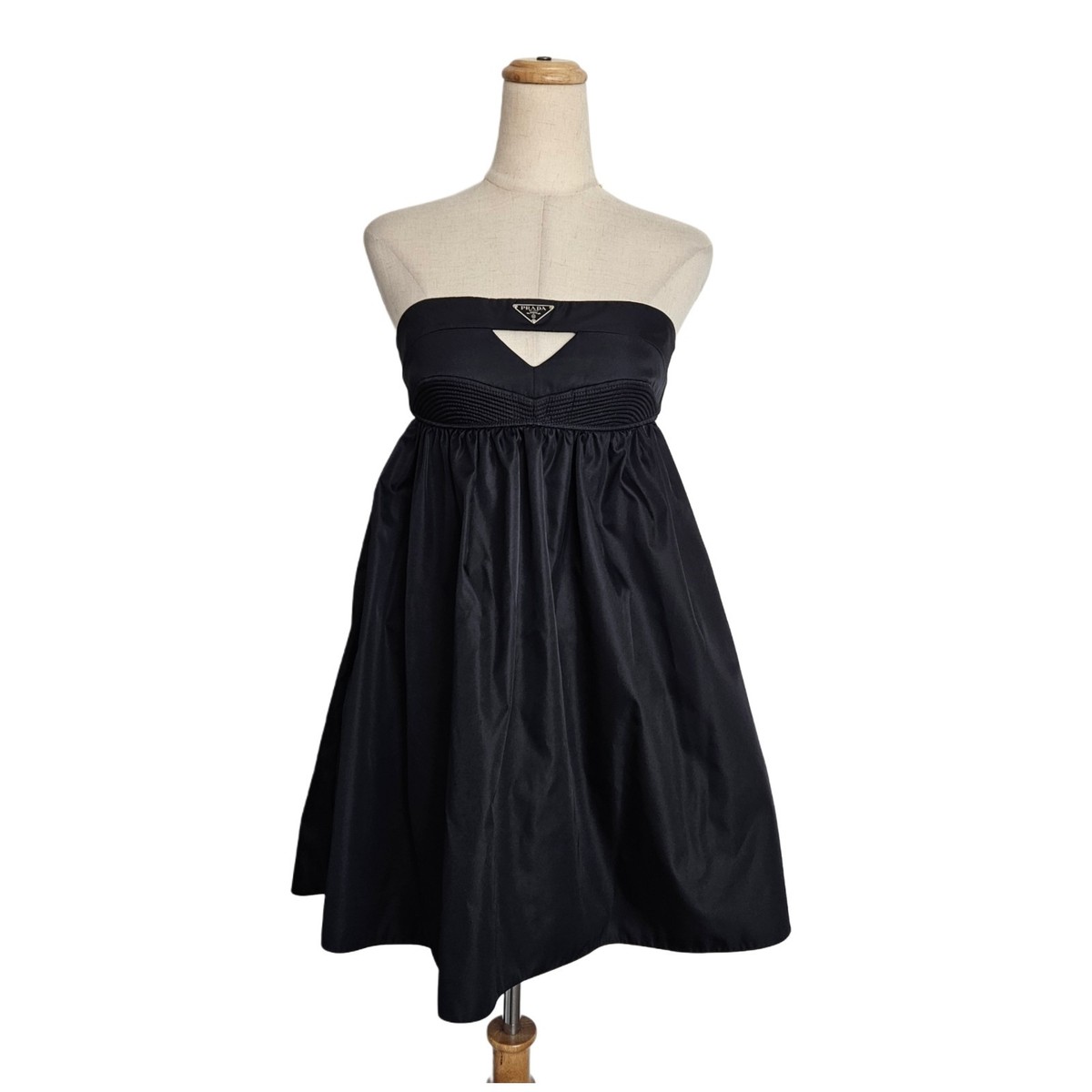 Prada Black Nylon Mini Strapless Dress Prada Black Nylon Mini Strapless Dress