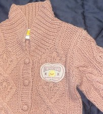 PiyoPiyo Chunky Knit Cardigan Sweater with Button Closure