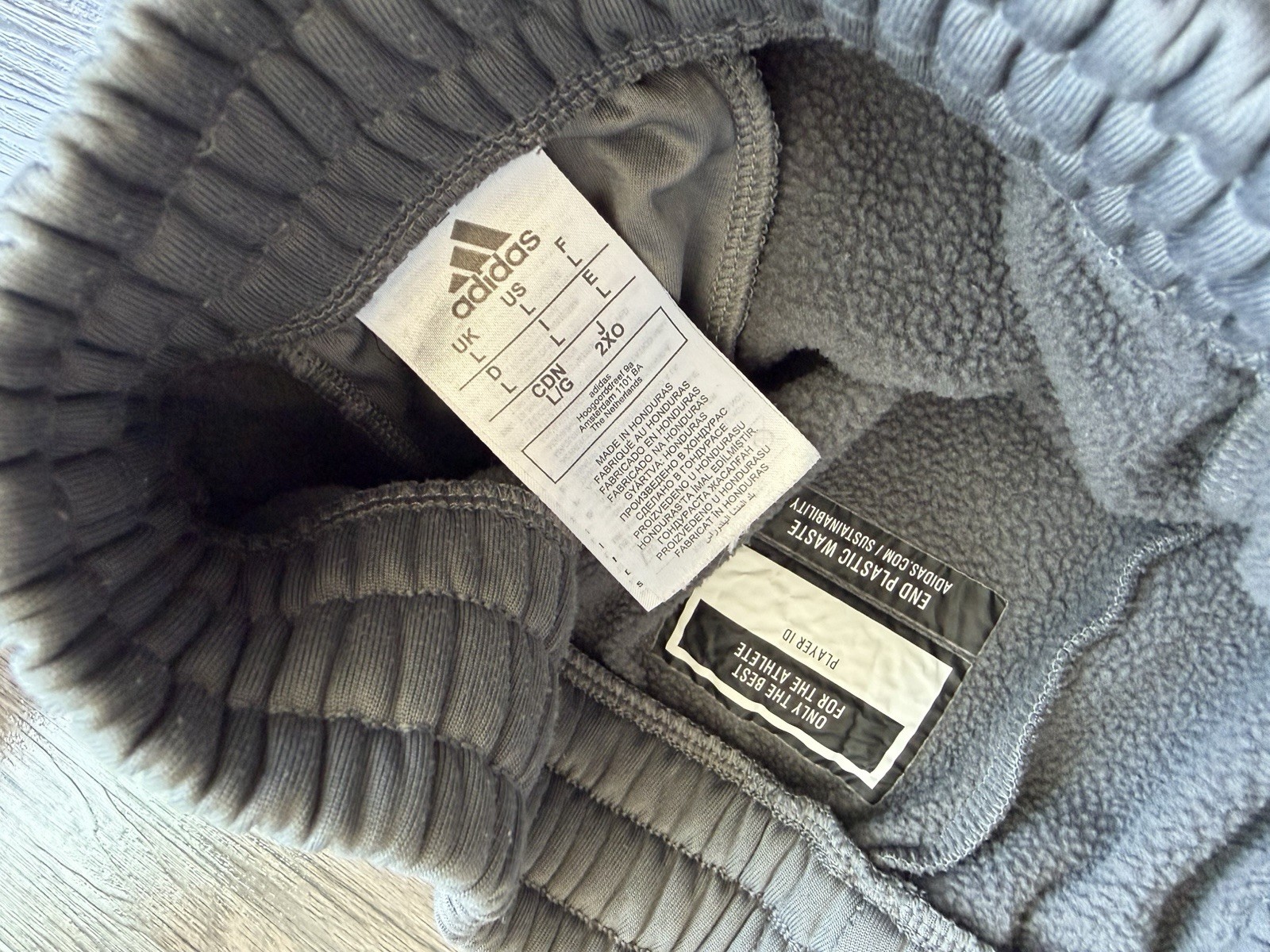 Adidas Sweatpants Men L Gray AEROREADY Fleece Tapered Ankle Zip Drawstring thumbnail 8