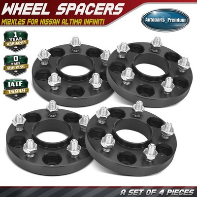 4pcs 5x4.5 5x114.3 Wheel Spacers 12x1.25 66.1mm 20mm for Nissan Altima Infiniti