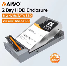 Image of MAIWO M.2 SSD Enclosure NVMe SATA 10Gbps PCIe Portable M.2 SSD Case 2.5"/3.5" Ex