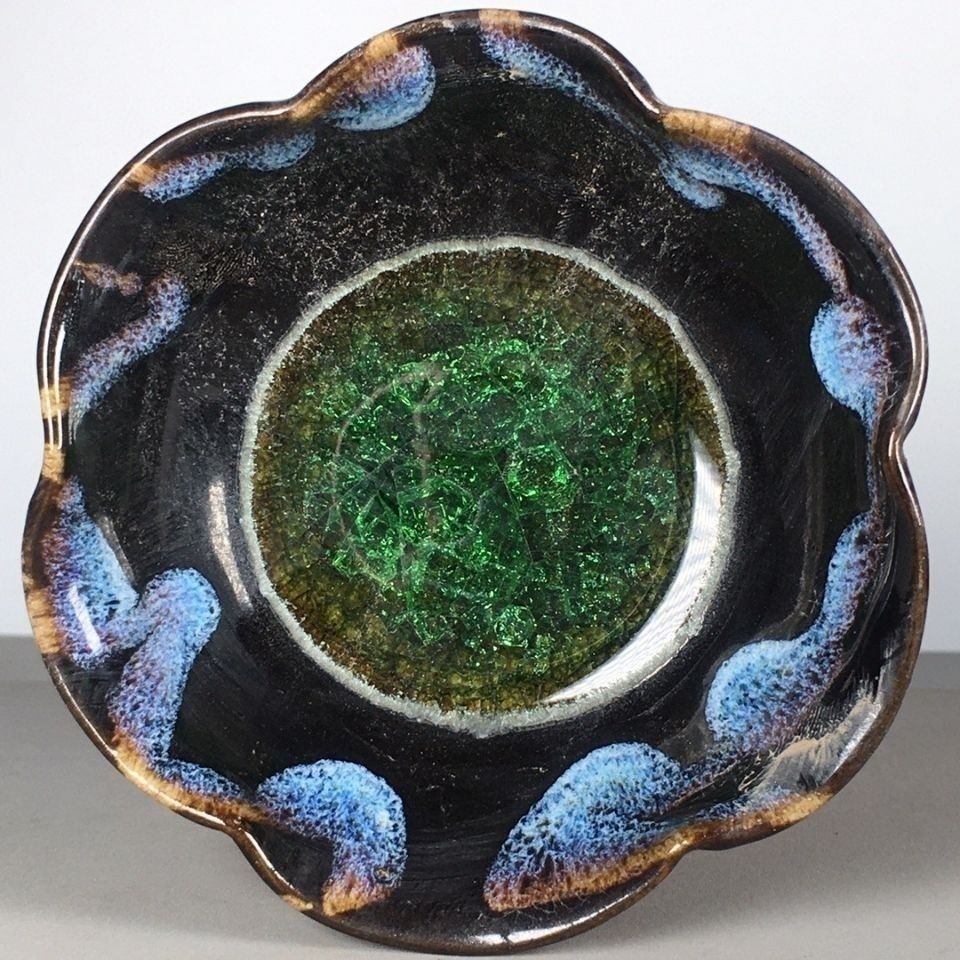 Jizhou Kiln Agate Glaze Crystalline Flower Bowl Handmade Ceramic