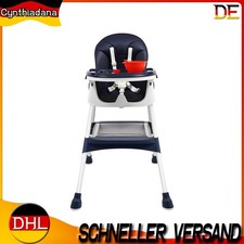 Blau 2-in-1 Hochstuhl für Babys und Kleinkinder mit Fußstütze Baby Hochstuhl