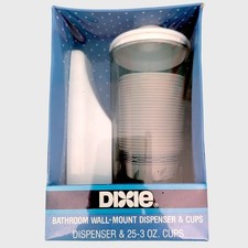 DIXIE Bathroom Wall Mount Dispenser  Cups 1988 Vintage 80s Retro Sealed New