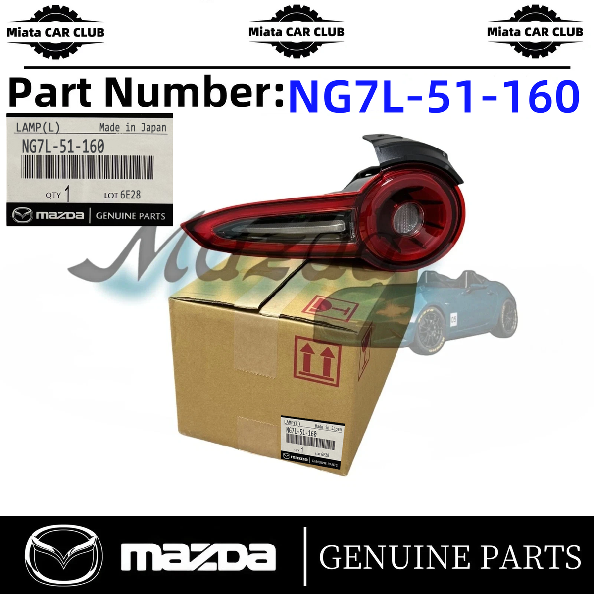 OEM 2024-26 New Mazda MX-5 Miata ND ND2 Later Model Left Tail
