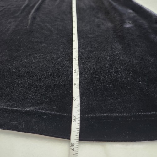 Bentley Vintage 90s Y2K Black Velvet Stretch Witchy Goth Midi/Maxi Skirt SZ L - Picture 5 of 11