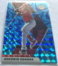 2021 Panini Mosaic Baseball Eugenio Suarez Cincinnati Reds Reactive Blue Prizm