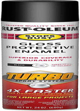334128 Stops Rust Turbo Spray Paint, 24 Oz, Gloss Black