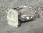 White Rutile Quartz Sterling Silver Vintage Style Ring Size 7.5 — photo 6