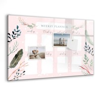 Glas Schreibtafel Beschreibbar Mit Schwarzem Marker Ein SchöNer Wochenplaner