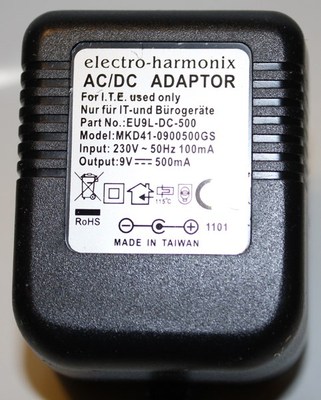 EHX Electro Harmonix EU standard Wall Wart EU9LDC-500