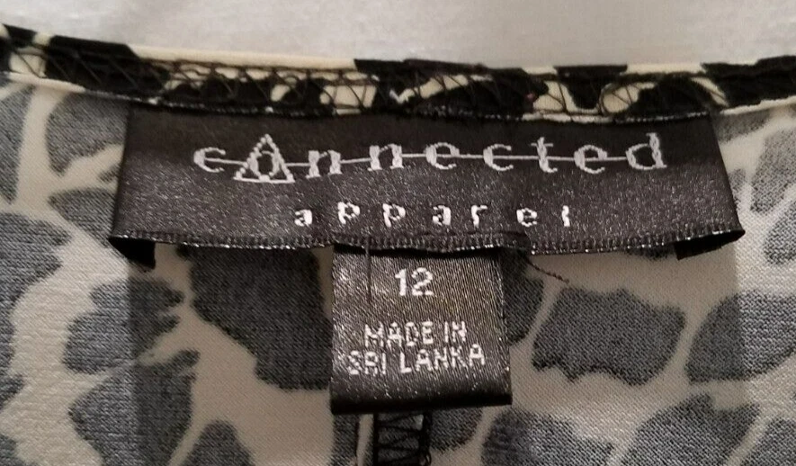 OFF WHITE ABBIGLIAMENTO CONNESSO ABITO A MANICHE LUNGHE BIANCO E NERO TAGLIA 12 #3083