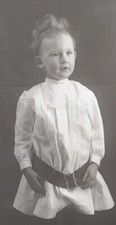 Glass Plate Negative Sweet Little Girl Big Buckle Belt Victorian #11 PH1