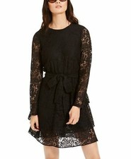 Michael Kors NWT L Black Laces Tier Dress $165 R015