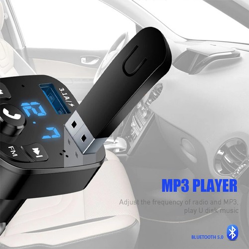 Samochodowy zestaw głośnomówiący Bluetooth odtwarzacz MP3 / telefon do radia modulator nadajnika FM✎ - Zdjęcie 10 z 12