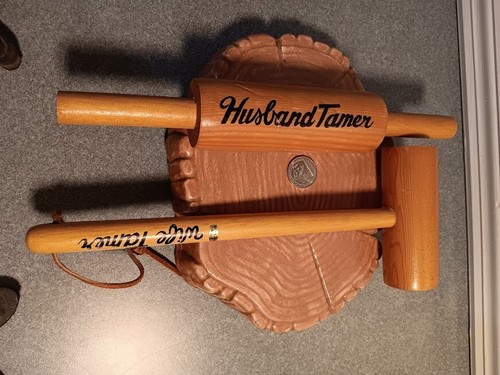 Vintage Wood Husband and Wife Tamer Novelty - Picture 2 of 2
