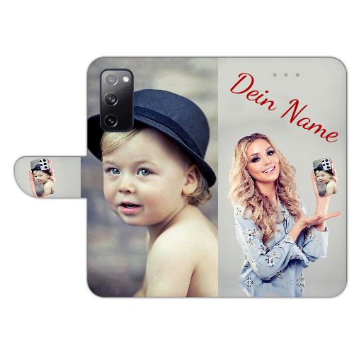 Personalisierte Handyhülle mit Eigene Foto Flip Case Bild Name Druck für Samsung - Picture 313 of 437