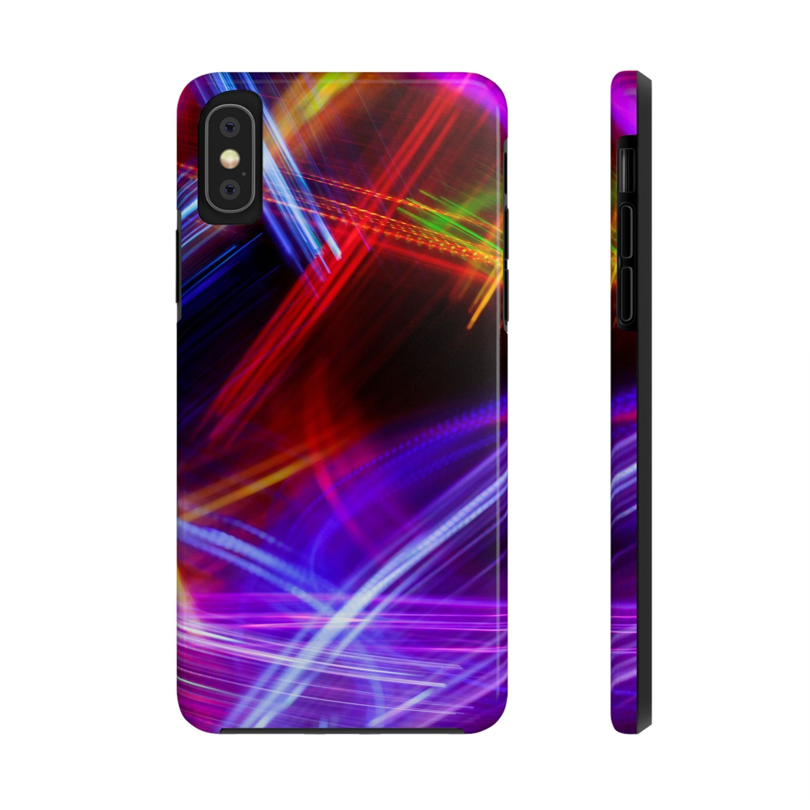 Neon Line Patterns Tough Phone Case, iPhone Case, Colorful P