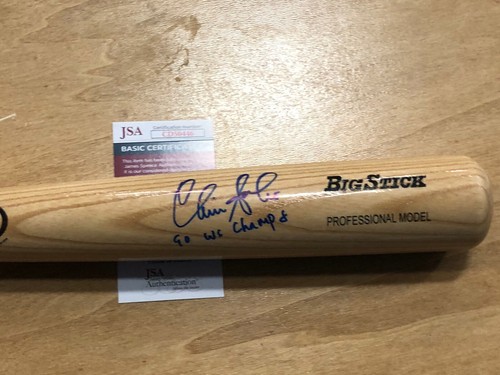 Chris Sabo AUTOGRAFO FIRMATO 1990 WSC BIG STICK BAT CINCINNATI REDS JSA B - Foto 3 di 5