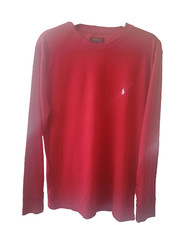 Polo Ralph Lauren Men's L/G/G Thermal Shirt Waffle Knit Red Long Sleeve Cotton/P