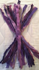 Bundled Hand-Dyed Wool Selvedges for Crafts, Prodding, Braiding Rugs #22