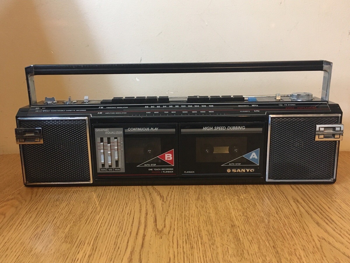 Sanyo MW 705 AM/FM Double Cassette Vintage Boombox Tested | eBay