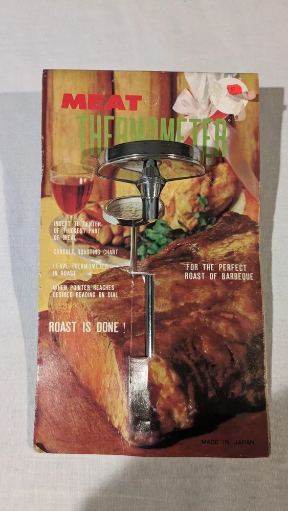 Vintage Meat Thermometer for Roast or Barbeque New In Packaging Beautiful