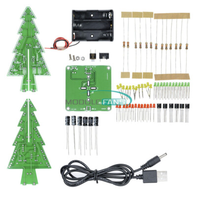 Christmas Trees LED DIY Kits Professional Red Green Flash LED Circuit M