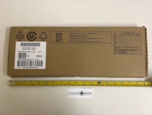 HP USB Slimline QWERTZ Keyboard Black 803181-041 - Picture 5 of 11