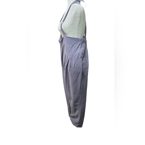Allegra K Blue Cotton Overalls - Picture 6 of 7