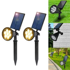 2/4 Pack Solar Spot Lights Outdoor Landscape Spotlights for Garden Cool
