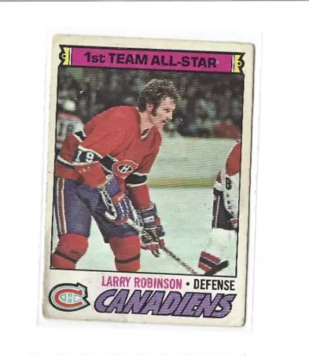1977-78 O-Pee-Chee #30 Larry Robinson AS1 BACK ISSUE