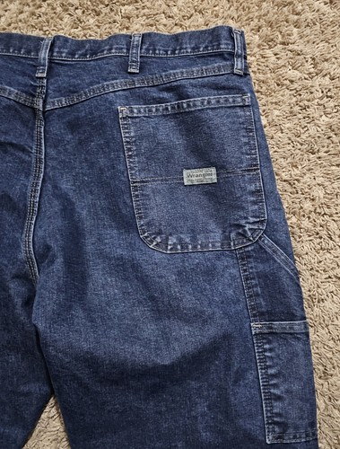 Wrangler JEANS Mens 40x30 🔨 Carpenter 6-Pocket 🔨 Hammer Loop Denim EUC - Picture 3 of 5