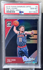 ( PSA 10 ) Trae Young 2018-19 Donruss Optic RC The Rookies #5 Holo Prizm Hawks