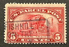 Travelstamps: 1912-13 US STAMP PARCEL POST SCOTT# Q5 MAIL TRAIN 5CENTS, USED NG