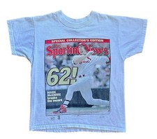 Vintage 90  s St. Louis Cardinals Mark McGwire 62nd Homerun Record Youth T Shirt