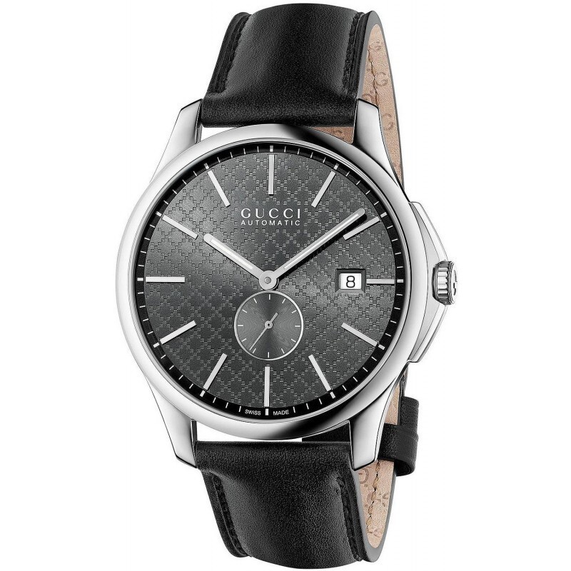 Gucci G-Timeless YA126319 Automatic Black Leather Strap 126.3