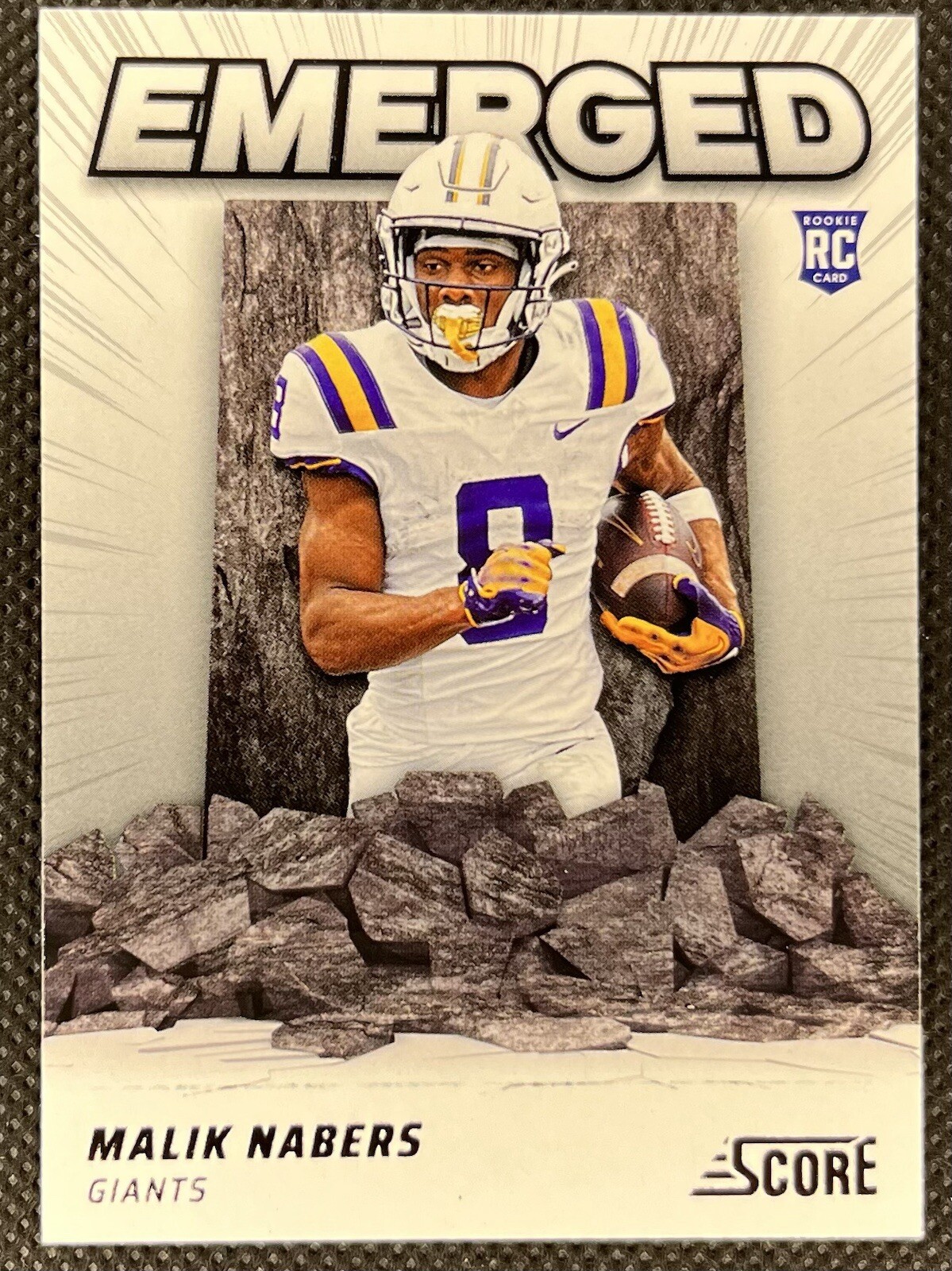 2024 Score Football EMERGED Card #EM-MNS Malik Nabers RC