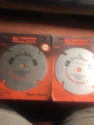  LOT OF TWO  VINTAGE BLACK & DECKER 60000 1/2 INCH CARBIDE SAW BLADES