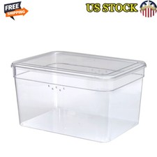 Clear Plastic Extra Tall Shoe Box w/ Lid Stackable Storage Container 1 Pair US