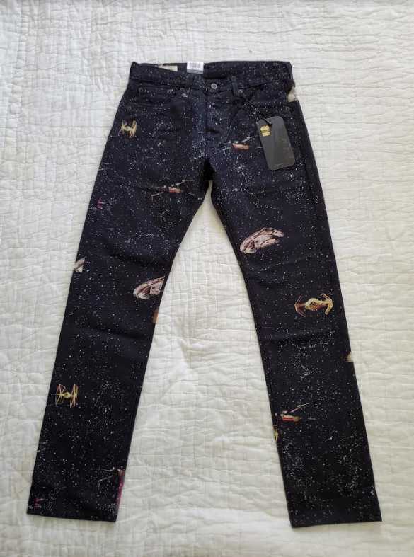 NEW MEN'S LEVI'S X STAR WARS 501 SLIM TAPER JEANS GALAXY NEW MEN'S LEVI'S X STAR WARS 501 SLIM TAPER JEANS GALAXY