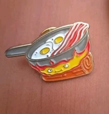 Calcifer Cute Burning Bacon 🥓 Howl's Moving Castle Enamel pin! I❤Studio Ghibli!