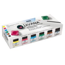 Javana Silk Paint Set Basic - 6 colours, outliner & brush (was £19.99)