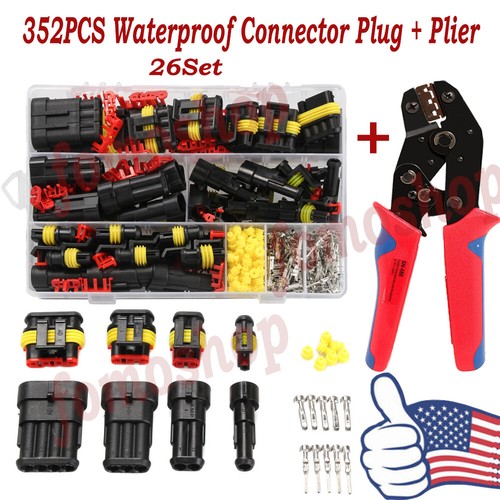 708x Kit Spina Connettori Super Guarnizione Cavo Elettrico Impermeabile Auto 1-6PIN - Foto 23 di 24
