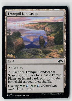 MTG Modern Horizons 3 Tranquil Landscape x4 NM Common