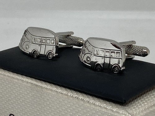 Onyx Art Campervan Cufflinks with Box - Picture 3 of 9