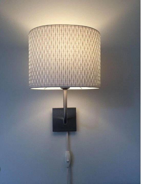 IKEA ALANG WHITE WOVEN SHADE WALL LAMP NEW IN BOX eBay